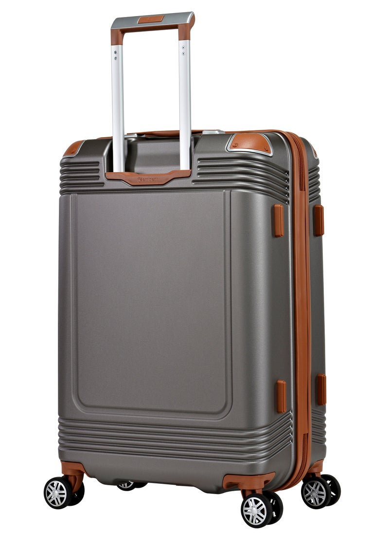 eminent Hard Case Suitcase Trolley Luggage Set of 3 Polycarbonate Lightweight 4 Quiet Double Spinner Wheels Travel Bags With TSA Lock KK10 Gold Grey  - Image 3