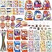 Vertintong 110 Pcs Dart Battle Party Favors Back to School Gifts Includes Dart Party Favor Bags Silicone Wristbands Badges Notebook Keychain Stickers Bendable Pencil for Birthday - Image 2