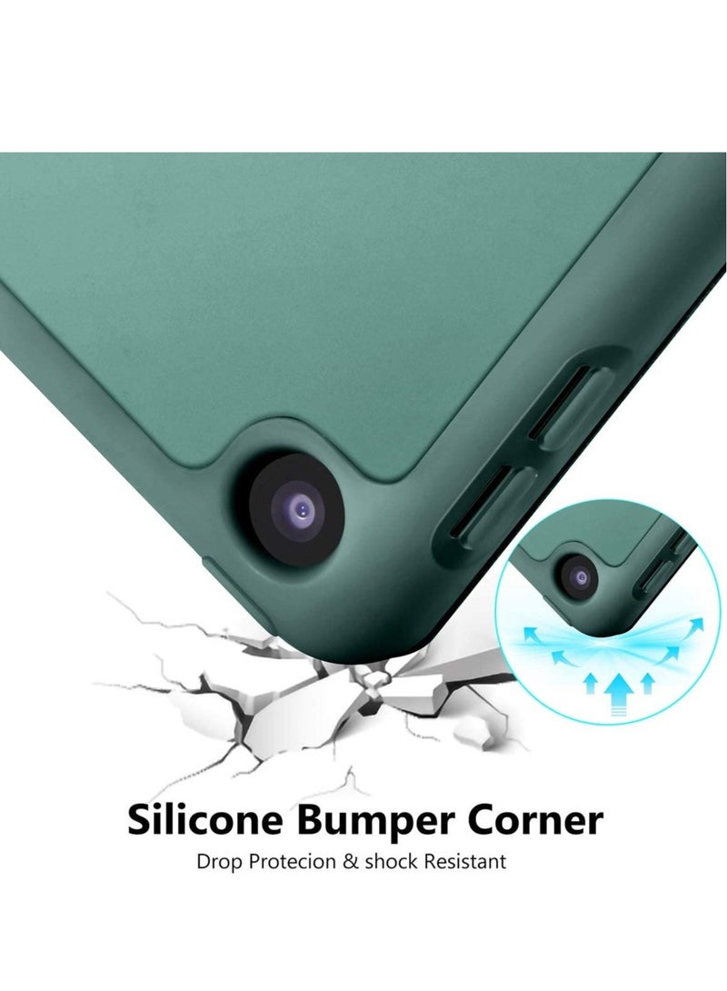 ELTRAZONE Case for iPad 8th Generation/iPad 10.2 Case 2020, Smart Folio Soft TPU Protective Case Cover with Apple Pencil Holder for iPad 8th/7th Gen, Auto Sleep/Wake, Full Body Protection - Pine Green - Image 3