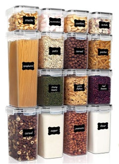 Arabest 15 Pack Airtight Food Storage Containers, BPA-Free Storage boxes with Lids, Stackable Kitchen and Pantry Organizers for Cereal, Dry Food Flour & Sugar  - Image 1
