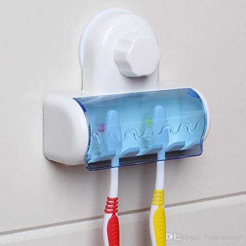 TOPHAVEN Toothbrush Holder with Magic Annularity Suction Cup Easily Wall Mounted 5 Toothbrush Storage Set - Image 3