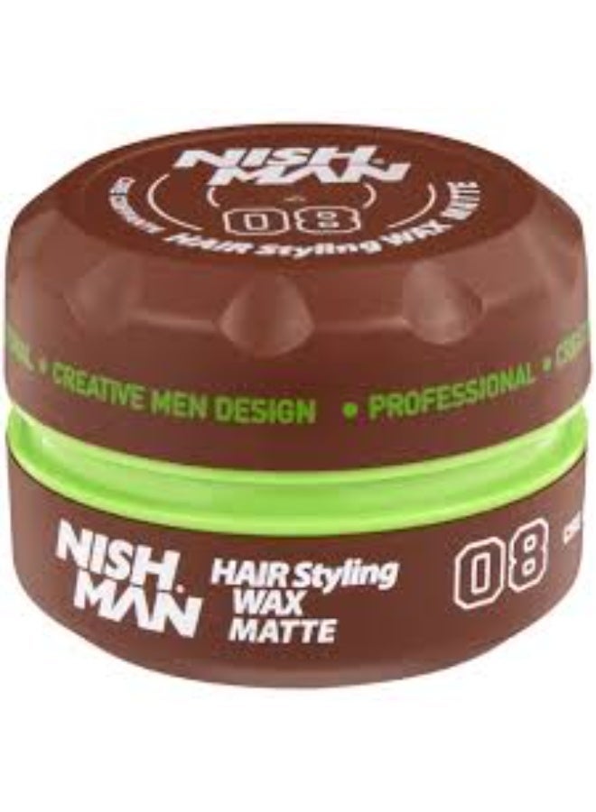 NISHMAN Hair Styling Wax Matte 08 100 ml - Image 2