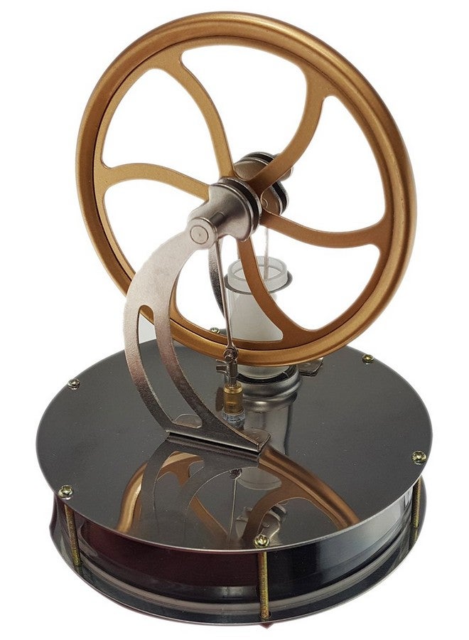 يو سمايل ® نماذج مكتبية لمولد محرك ستيرلينغ من الفولاذ المقاوم للصدأ بدرجة حرارة منخفضة، نموذج لعبة تعليمية ينطلق من فرق درجة الحرارة - Image 2