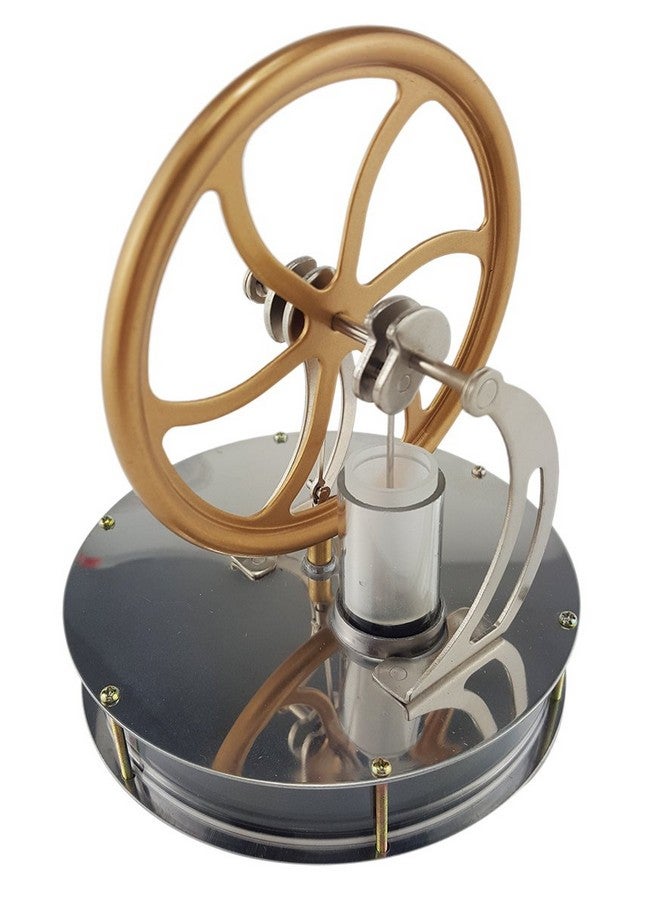 يو سمايل ® نماذج مكتبية لمولد محرك ستيرلينغ من الفولاذ المقاوم للصدأ بدرجة حرارة منخفضة، نموذج لعبة تعليمية ينطلق من فرق درجة الحرارة - Image 1