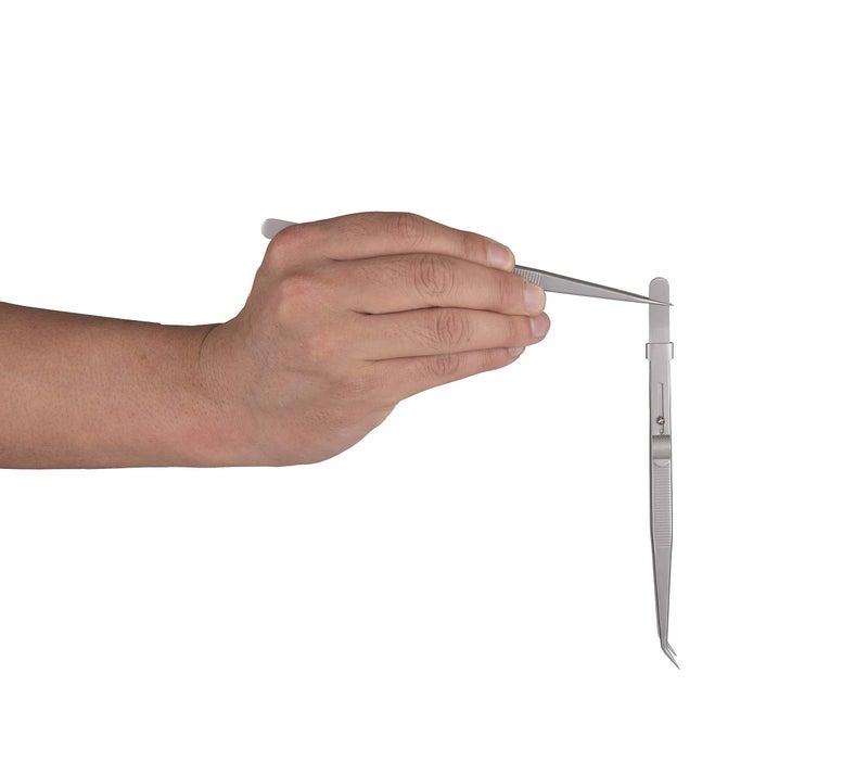 Yababa Tweezers, Precision Tweezers Set, Anti-Static Stainless Steel Curved of Tweezers, for Electronics, Laboratory Work, Jewelry-Making, Craft, Soldering, Etcï¼ˆ2 PCSï¼‰ - Image 3