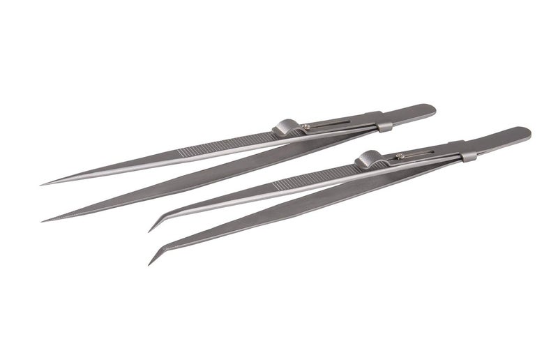 Yababa Tweezers, Precision Tweezers Set, Anti-Static Stainless Steel Curved of Tweezers, for Electronics, Laboratory Work, Jewelry-Making, Craft, Soldering, Etcï¼ˆ2 PCSï¼‰ - Image 4