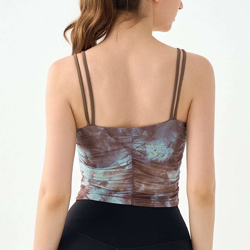 Xiangshan Women's Slim Fit Yoga Vest with Chest Pad – Lightweight Mesh Fitness Top - Image 4