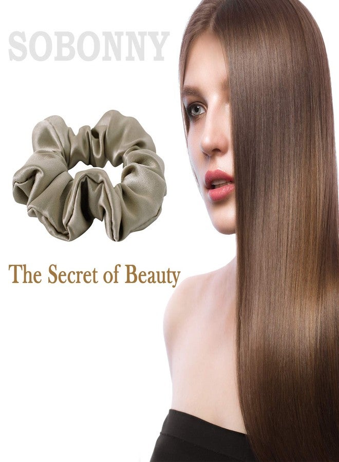SOBONNY Mulberry Silk Hair Ties, Frizz Prevention and No Damage, Sleep and Night Accessories for Women (Apricot) - 3 Pack - Image 3