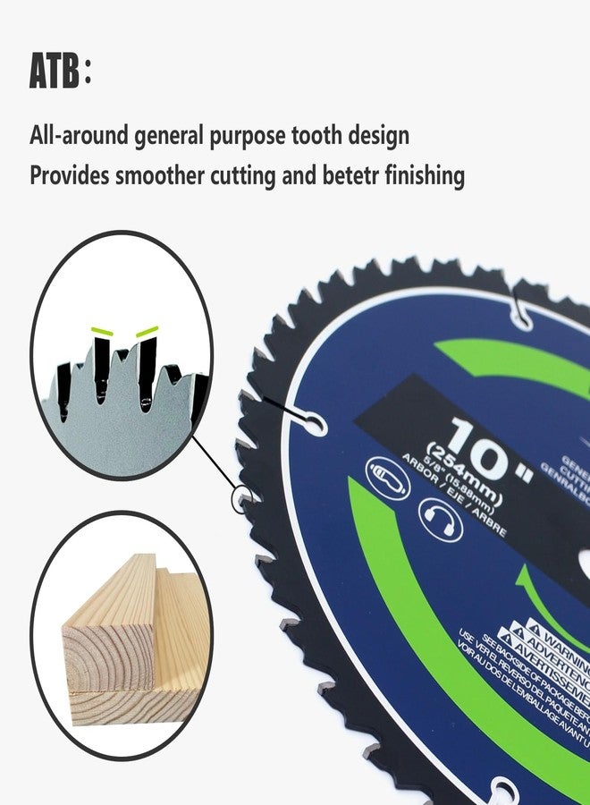 EZee 10 Inch 40 Teeth with 5/8 Inch Arbor Circular Saw Blades,0.09 Inch Thin Kerf,Tungsten Carbide Tipped(TCT) ATB Teeth Fine Finish Table Saw Blades for Various Wood Cutting,Max RPM 6000(1-Pack) - Image 3