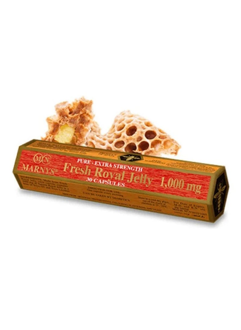 MARNYS Pure Extra Strength Royal Jelly 1000mg - 30 Capsules 