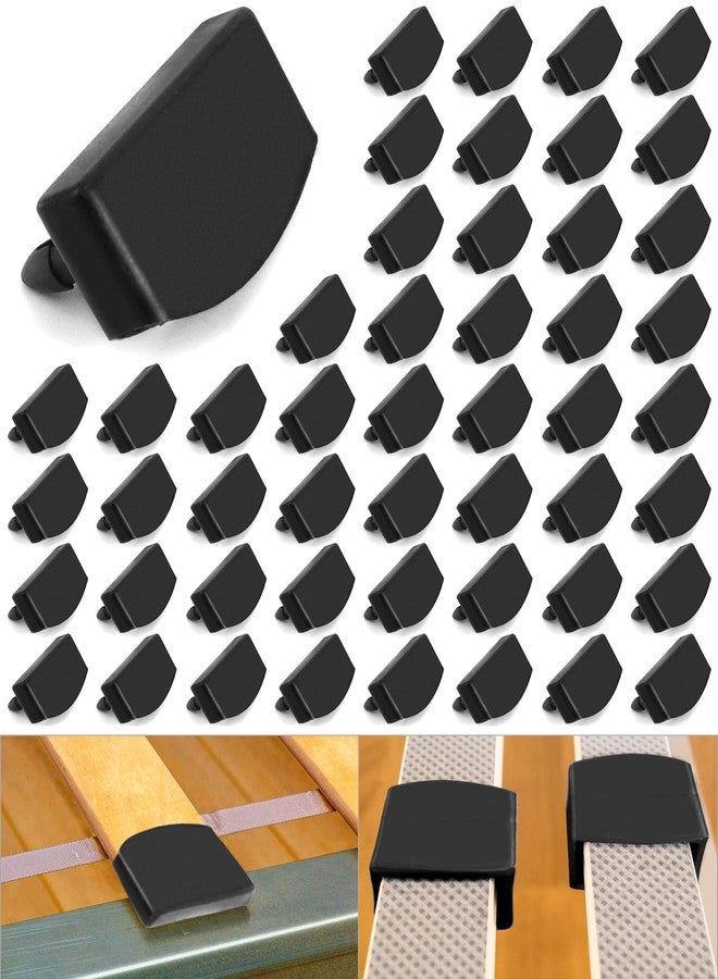 QWORK Plastic Bed Slat Caps, 50Pcs Side and Center Bed Slats Holders Replacement for Single, Double and King Size Beds (55mm x 9mm Inside) - Image 1