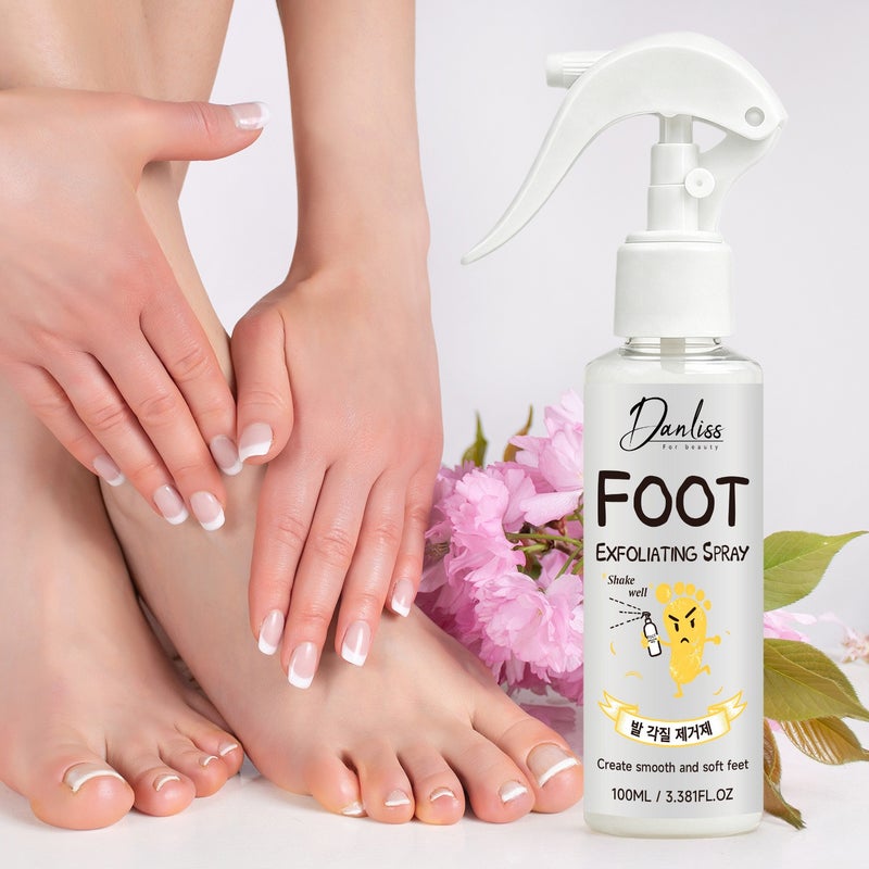 Danliss Foot Exfoliating Spray 100ml softens dry, cracked, rough, and calloused heels, rejuvenating them - Image 1
