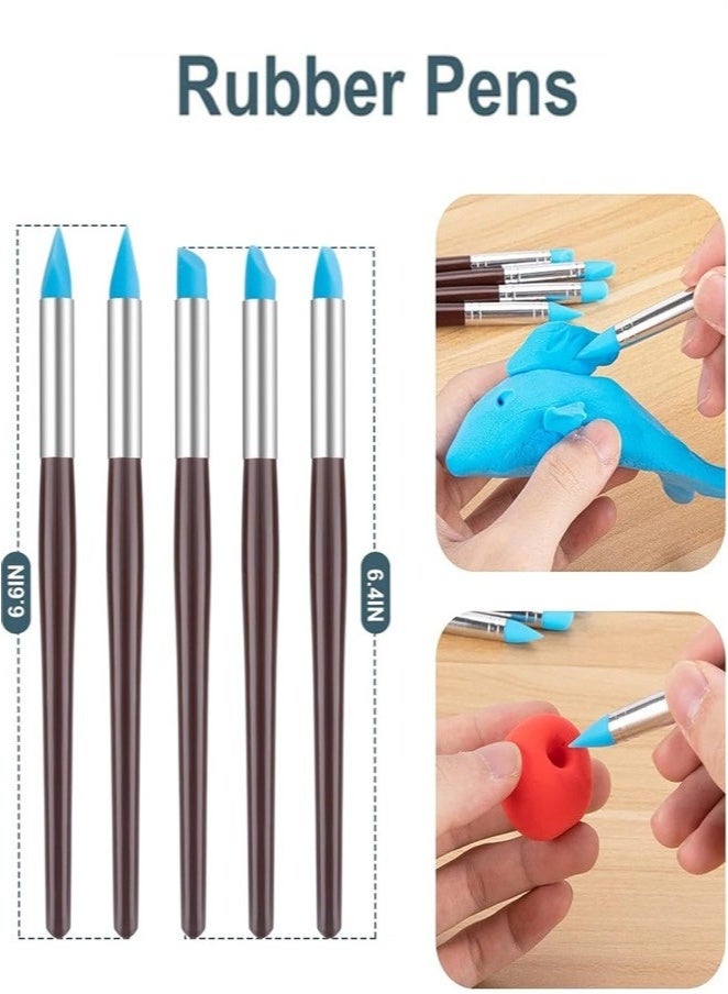 LIVQORA 25PCS Clay Sculpting Tools Kit for Adults and Kids – Polymer & Air Dry Clay Pottery Tools with Bag – Carving, Drawing, Molding, Dotting & Painting Set - Image 2