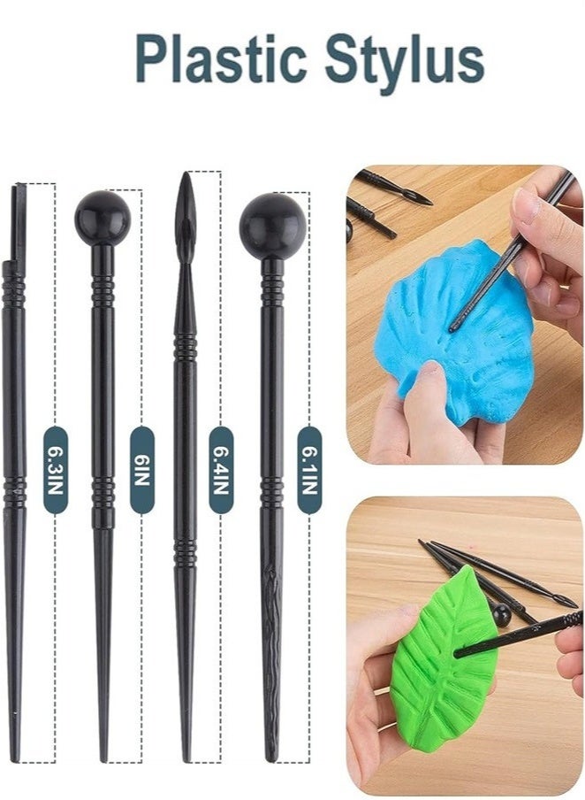 LIVQORA 25PCS Clay Sculpting Tools Kit for Adults and Kids – Polymer & Air Dry Clay Pottery Tools with Bag – Carving, Drawing, Molding, Dotting & Painting Set - Image 5