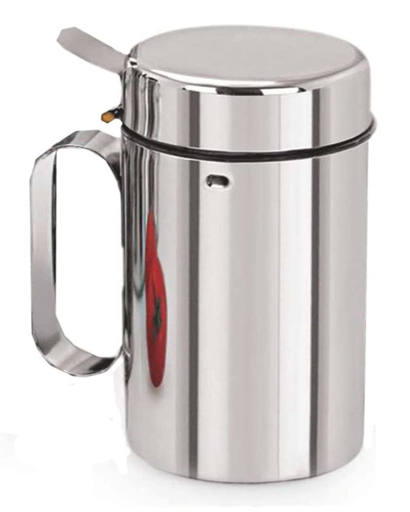 VISAXMI Oil Dispenser 1 Liter 1000ml Stainless Steel Oil Container for Kitchen Oil Bottle Steel Oil Can With Handle Pack of 1 Silver