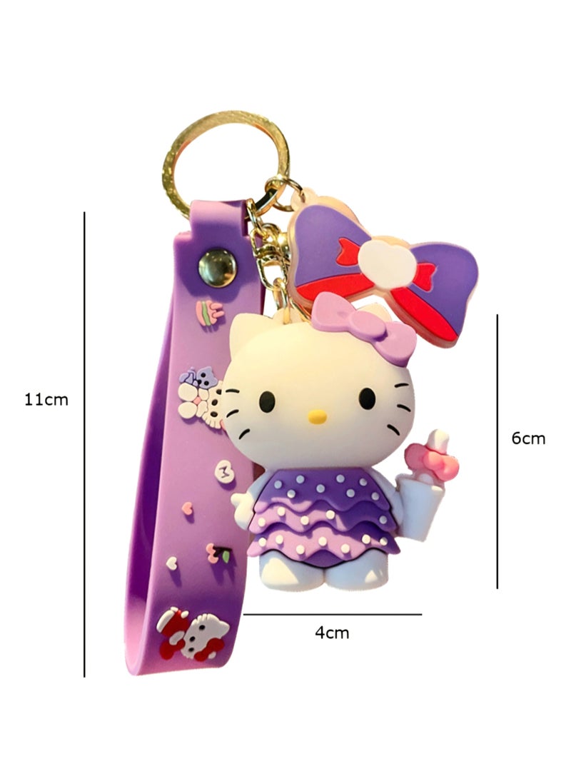 Sanrio Hello Kitty Purple Silicone Keychain - Image 3