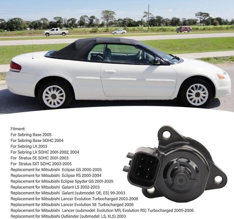 Idle Air Control Valve, Metal and ABS, Replacement for Multiple Models Including Stratus SE SOHC, Sebring Base - Sturdy, Wear, Perfect OEM Fit - Image 3