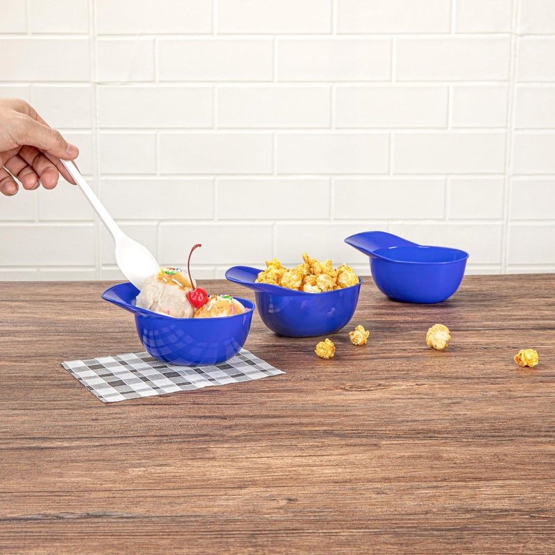 Restaurantware Mini Serve 85 Ounce Baseball Helmet Ice Cream Bowls 10 Disposable Blue Sturdy Plastic Bowls Perfect for Sports Themed Parties - Image 5