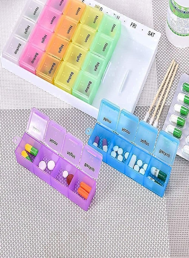 Xpandio Large Monthly Pill Organizer 4 Weeks, 28 Day Pill Organizer Weekly, Big Compartment with Travel Case, 7 Day Pill Dispenser 4 Times a Day, Medicine Organizer Box for Vitamin, Fish Oil - Image 4