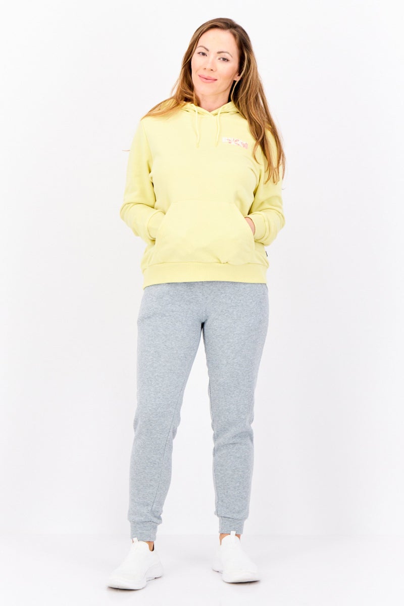 PUMA هودي خارجي للنساء بأكمام طويلة وقصة عادية، أصفر - Image 4