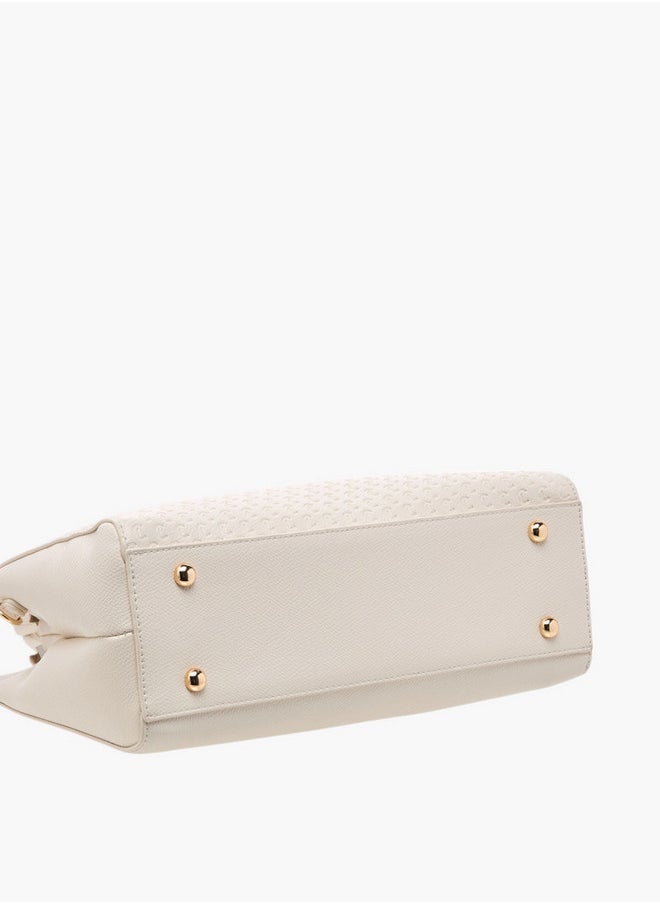 Le Confort - Monogram Embossed Tote Bag with Detachable Strap and Zip Closure - Image 1