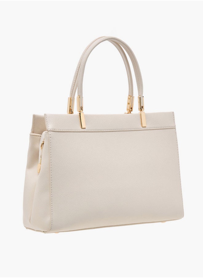 Le Confort Monogram Embossed Tote Bag with Detachable Strap and Zip Closure  - Image 3