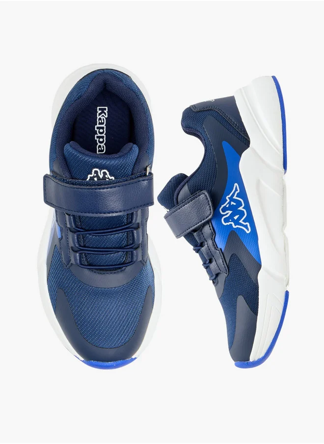 كابا Boys' Logo Print Sports Shoes with Hook and Loop Closure