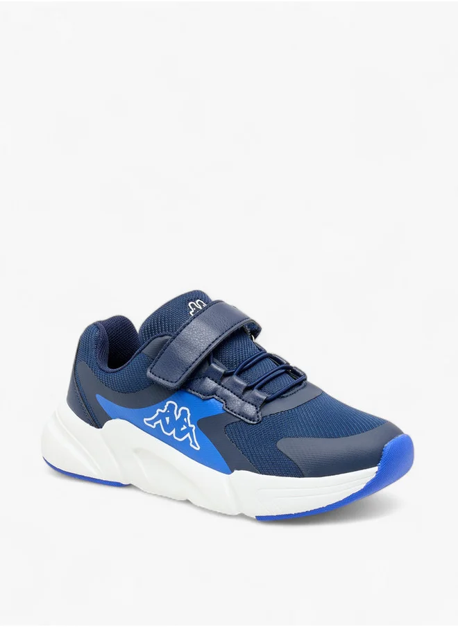 كابا Boys' Logo Print Sports Shoes with Hook and Loop Closure