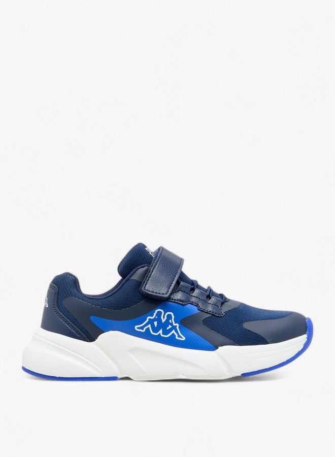Kappa Boys' Logo Print Sports Shoes with Hook and Loop Closure  - Image 3