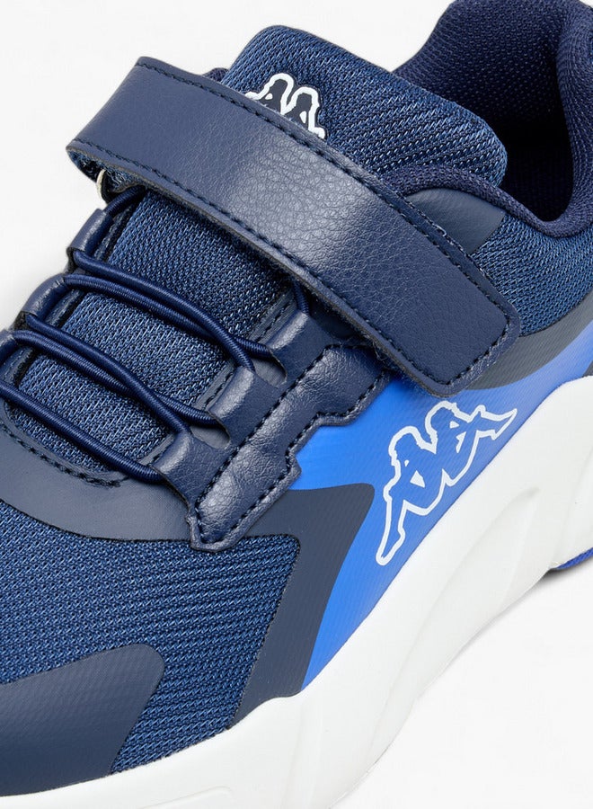 Kappa Boys' Logo Print Sports Shoes with Hook and Loop Closure  - Image 4