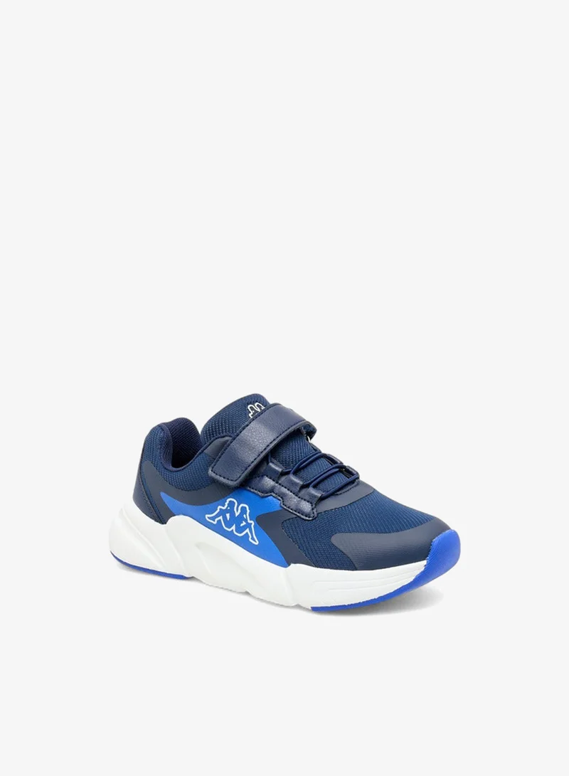 Kappa Boys' Logo Print Sports Shoes with Hook and Loop Closure