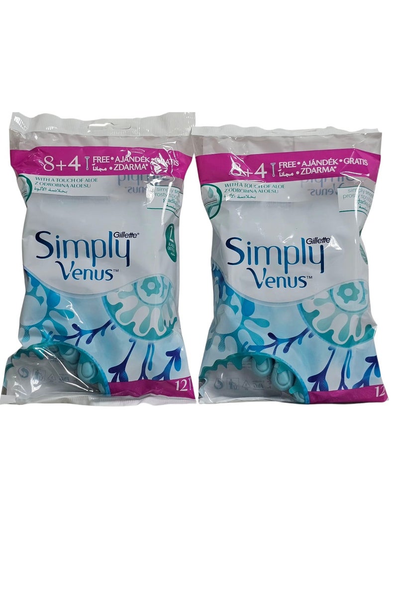 Gillette Simply Venus 8+4 two-piece razors - Image 2
