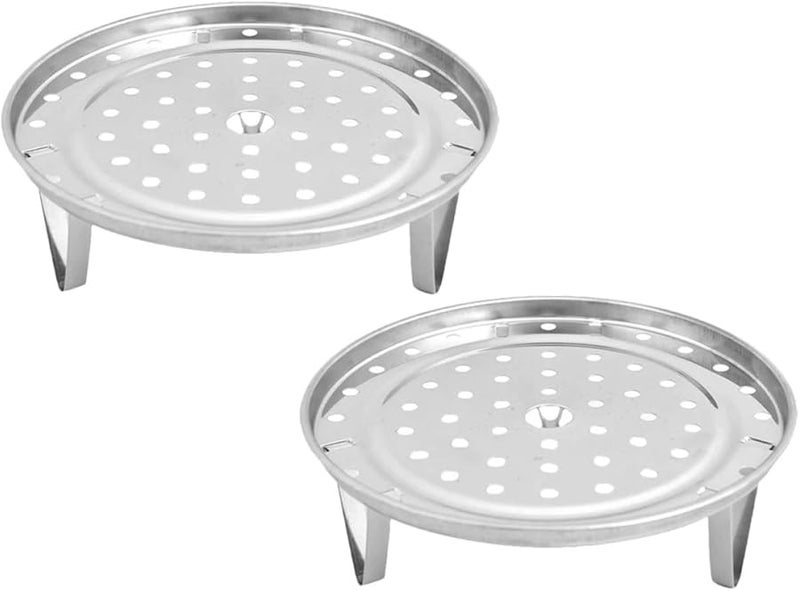 Stainless Steel Stackable Steamer Trays 2Pcs Compact Safe Heating Easy Cleaning - Image 2