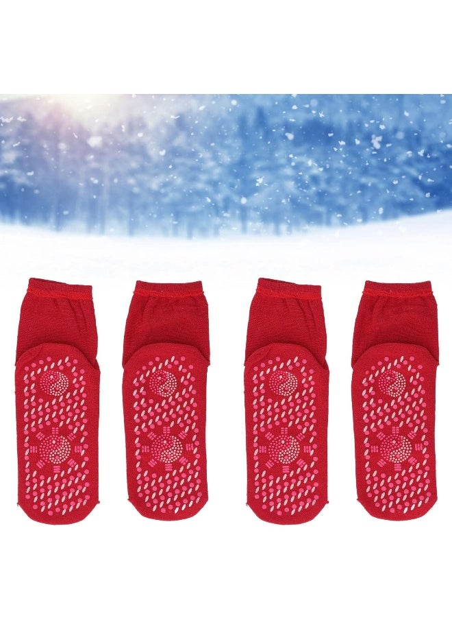 Generic Warm Heated Socks, Strong Elastic 4Pcs Self Heating Socks Tourmaline Design Breathable Soft for Winter  - Image 2