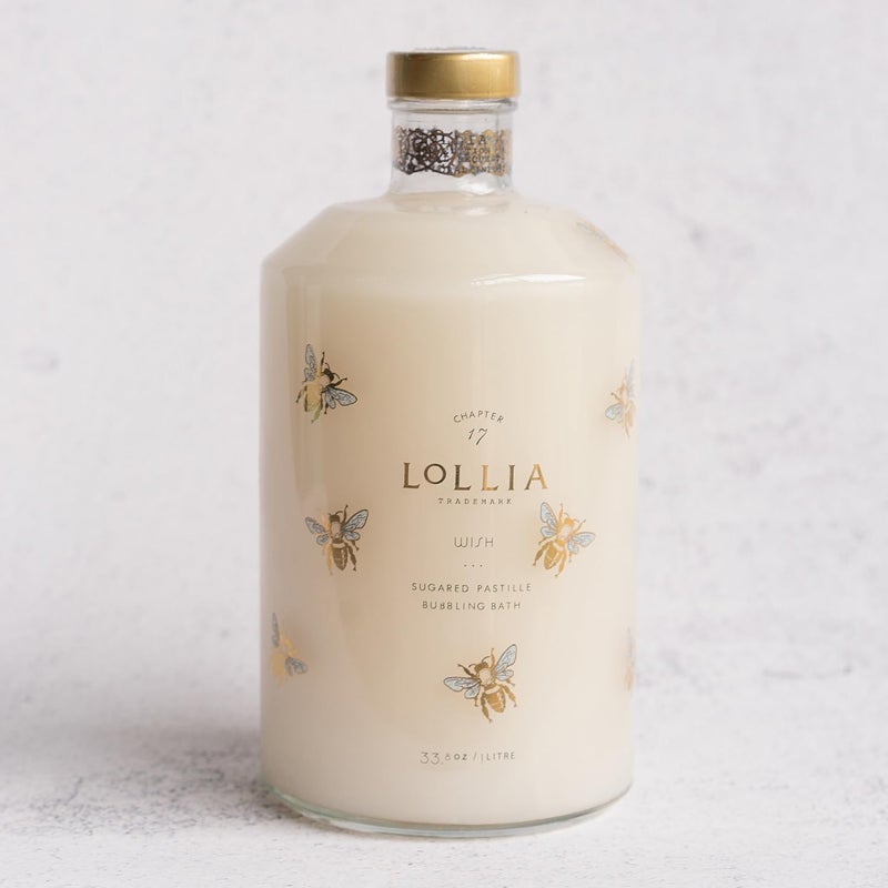 Lollia Wish Bubble Bath - Sugared Pastille Scent, 33.8 fl. oz. Gentle & Moisturizing Bath Soak - Image 2