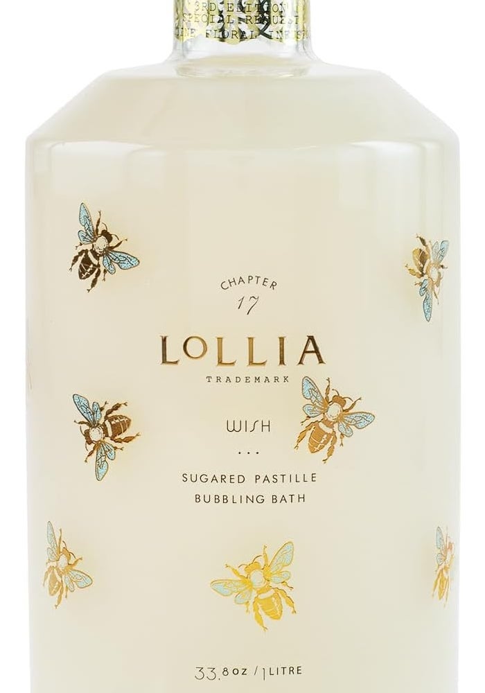 Lollia Wish Bubble Bath - Sugared Pastille Scent, 33.8 fl. oz. Gentle & Moisturizing Bath Soak - Image 1