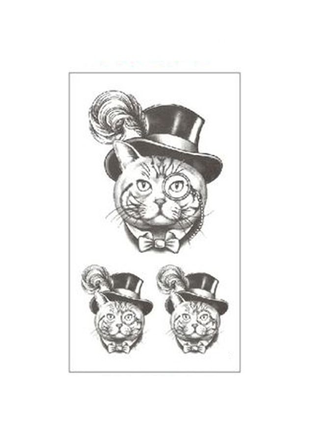 Khaisha Fashionable waterproof temporary tattoo sticker cat design - Image 1