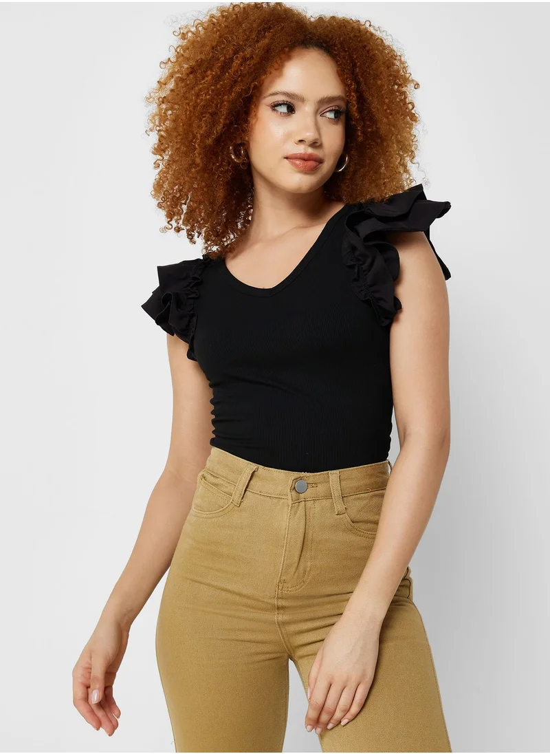 Ginger Ruffle Sleeve Bodysuit