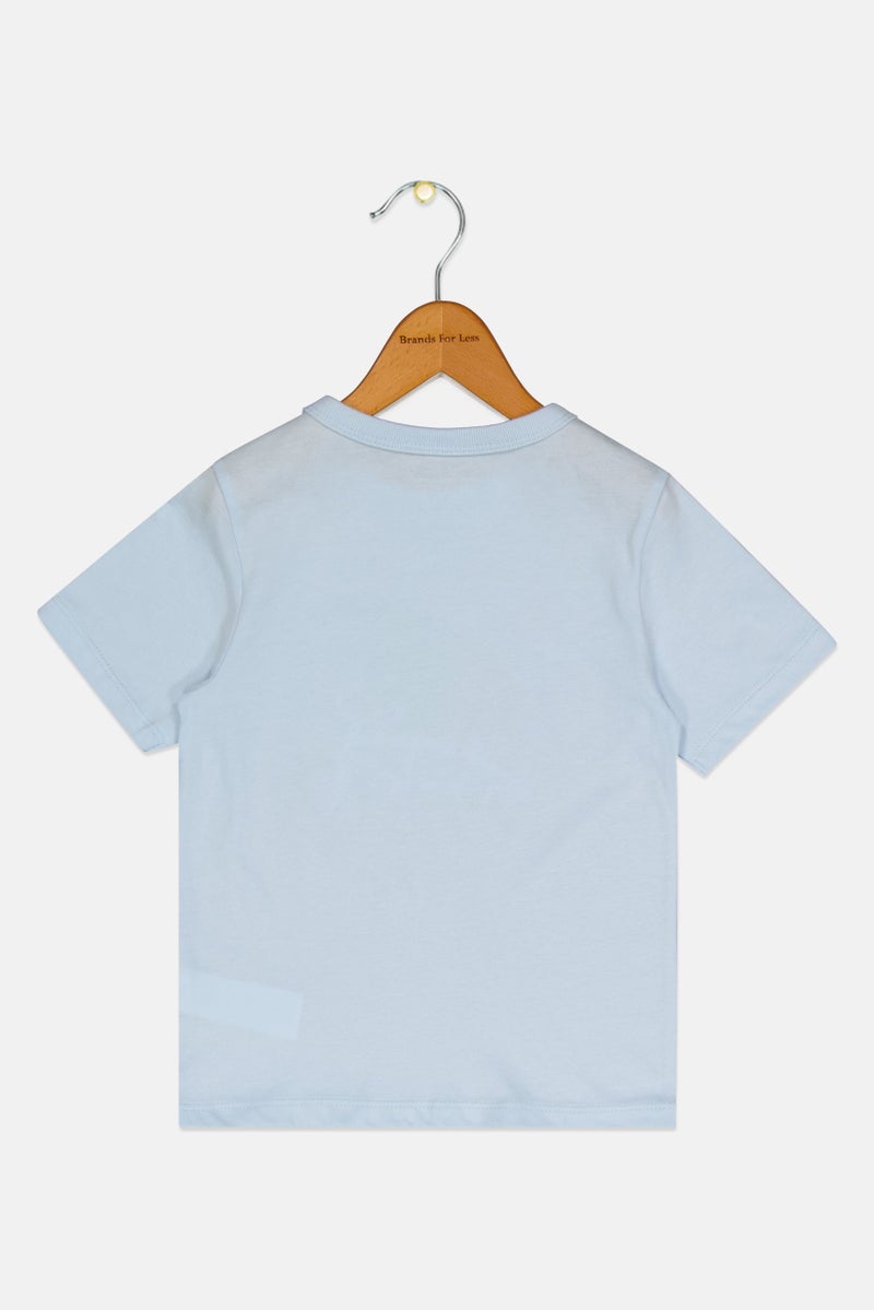 The Children's Place Toddlers Boy Crew Neck Short Sleeve Graphic Print T-Shirt, Blue - Image 3