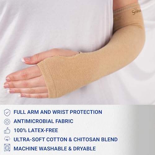 SecureSleeves Arm Protectors for Elderly - Non-Compression Geri-Sleeves for Fragile Thin Skin, Bruise & Tear Protection for Seniors - Breathable, Machine Washable, Latex-Free (2 Pairs, Large) - Image 2