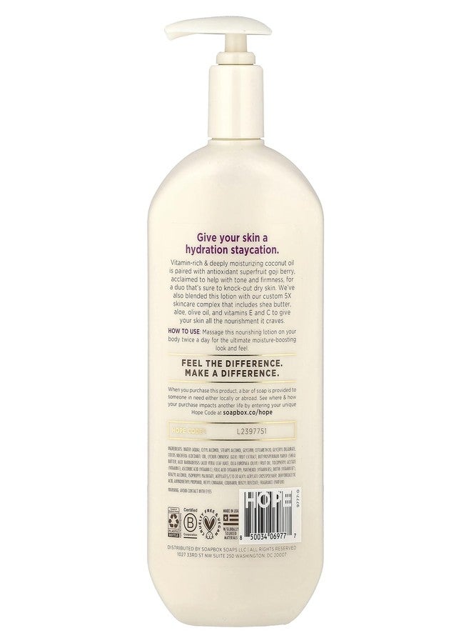 Soapbox Ultra Hydrating Body Lotion, Coconut + Goji Berry, 16 fl oz (473 ml) - Image 2