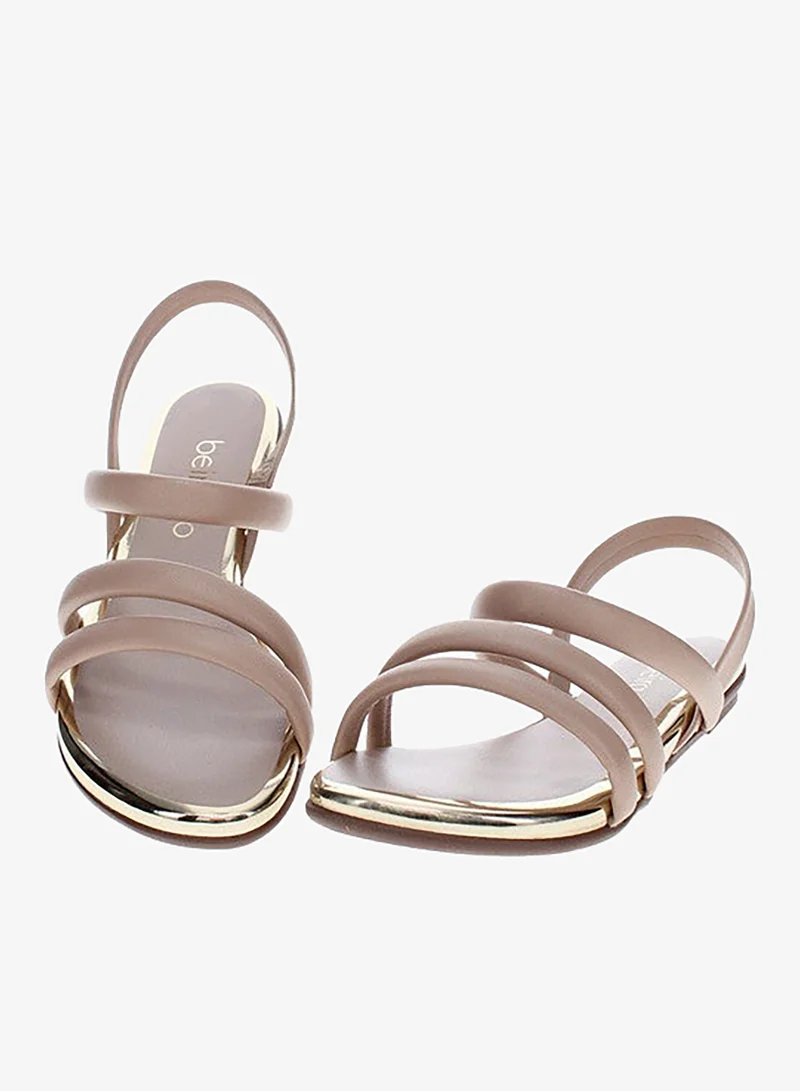Beira Rio Beige BEIRA RIO Sandals with Back strap For Ladies for Women | Best Price UAE
