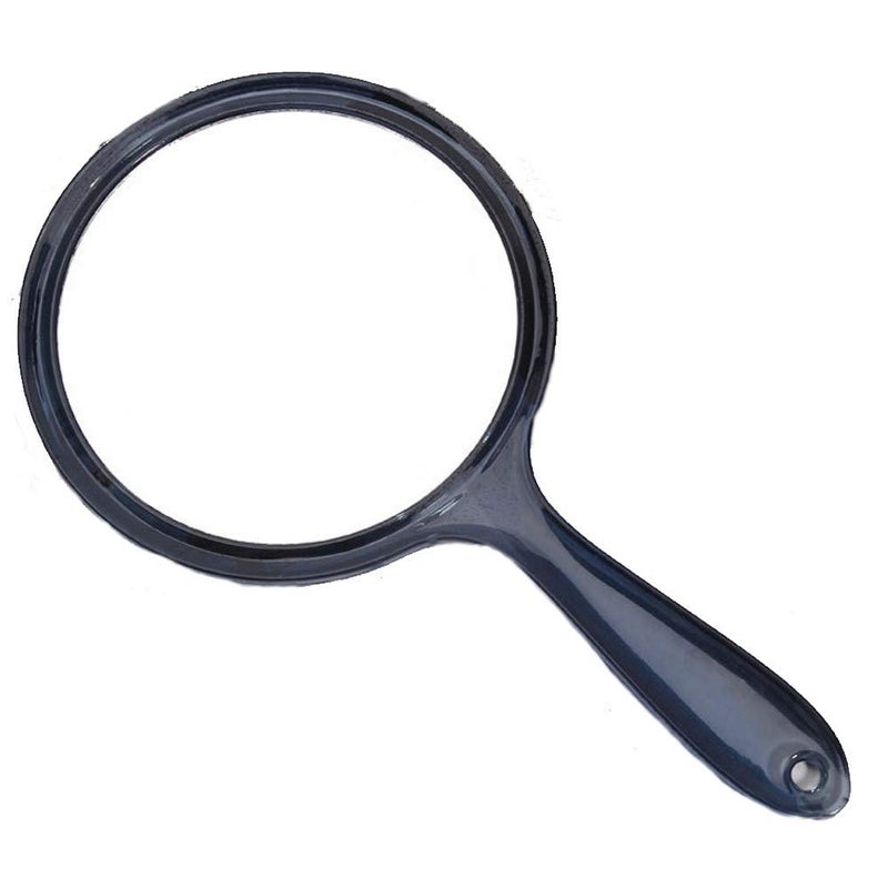 TOPYHL Makeup Hand Mirror DoubleSided 3X 1x Magnifying Large Travel Handheld Mirror Cosmetic Mirror Acrylic Clear Finish Round Mirror Black