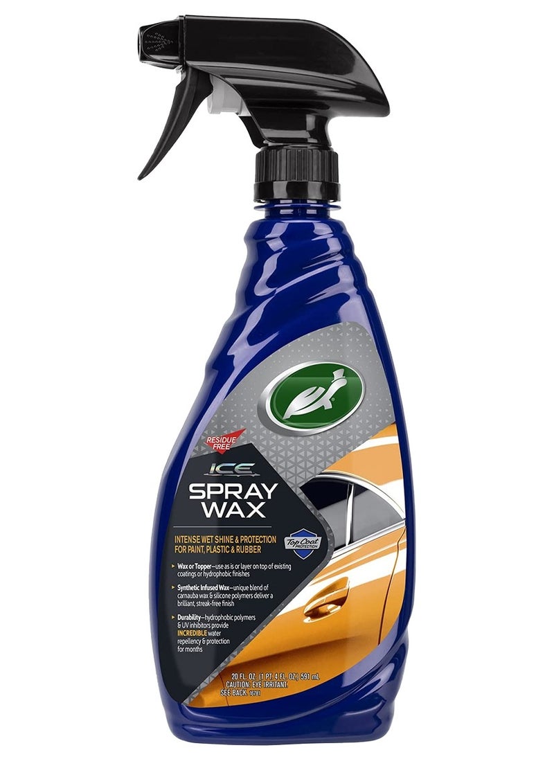 TURTLE Spray Wax Residue Free Ice Spray Wax Shine And Protection 591ml Top Coat Protection Turtle Wax Hybrid Solutions Pro  - Image 1