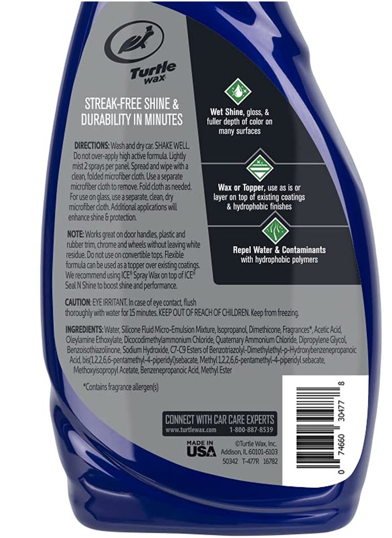 TURTLE Spray Wax Residue Free Ice Spray Wax Shine And Protection 591ml Top Coat Protection Turtle Wax Hybrid Solutions Pro  - Image 3