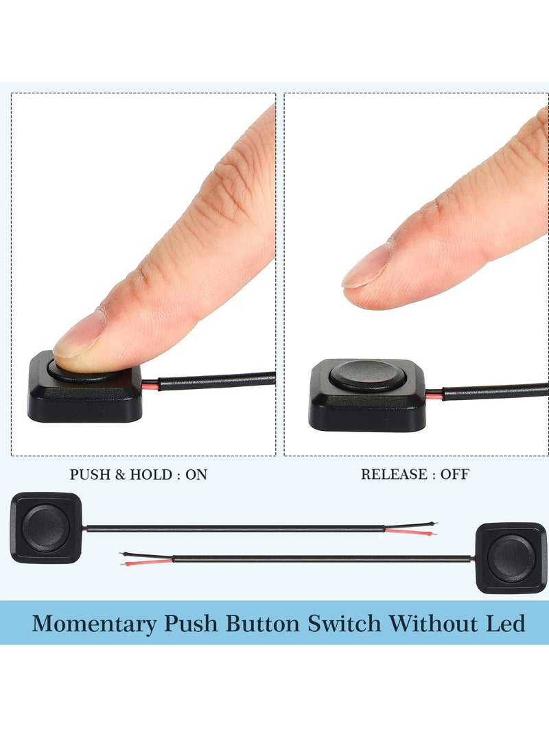 Excefore - Momentary Switch, 4 Pcs Momentary Push Button ON Off Switch, Momentary Tactile Tact Push Button Micro Switch, Car Switch, for Experiment Industrial Control Car Horn - Image 1