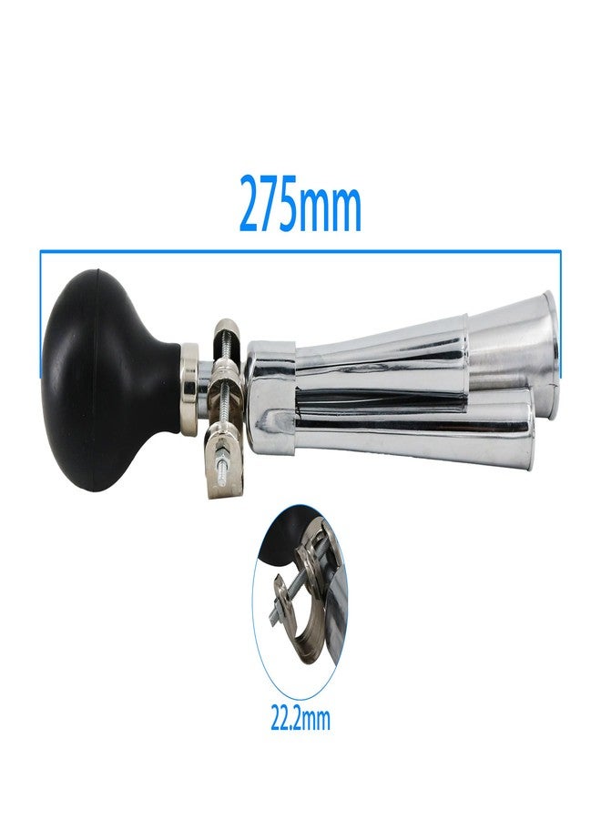 WEERAS Classic Vintage Bicycle Air Horn Straight Tube for Most Bicycle Golf Carts (Triple) - Image 2