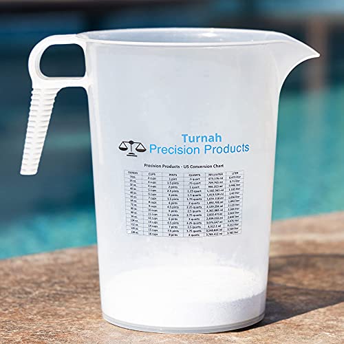 Turnah One Gallon 128oz Measure Pitcher - Convenient Conversion Chart - Strong Food Grade - Great for Lawn, Chemicals Pool, Ag, Lye, Home Hobbies, Motor Oil, Fluids - Turnah Precision Products, Made in USA - Image 5