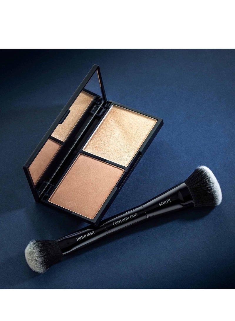 Lune+Aster Lune+Aster Contour Duo Brush - Multi-tasking, dual-ended vegan Contour Duo Brush. - vegan, paraben free  - Image 3