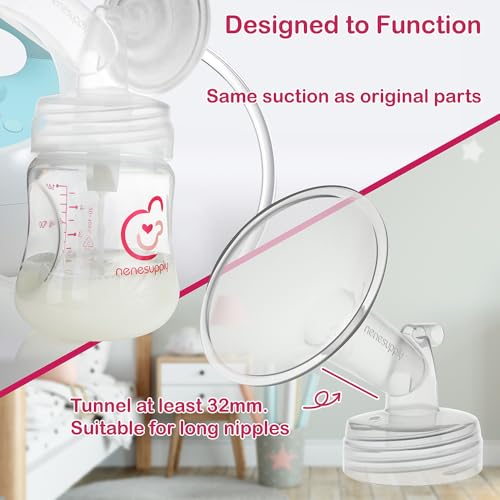 Nenesupply 21mm Flange Pump Parts Compatible w Spectra S2 S1 Breast Pumps Replacement Kit for Spectra Pump Parts S2 Parts S2 Accessories Inc Flange Duckbill Valve Backflow Protector - Image 5